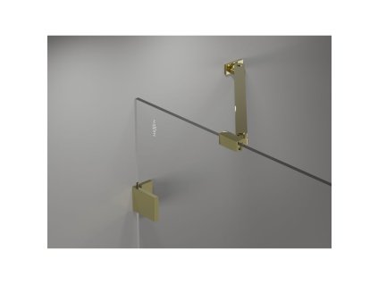 MEXEN/S - Lunar vanová zástěna FIX 70 x 150, transparent, zlatá 897-070-000-50-00