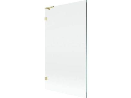 MEXEN/S - Lunar L vanová zástěna FIX 100 x 150, transparent, zlatá kartáčovaná 897L-100-000-55-00