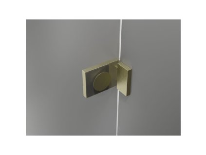 MEXEN/S - Lunar vanová zástěna 2-křídlová pravá 80 x 150, transparent, zlatá kartáčovaná 897-080-100-55-00-P