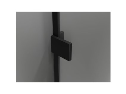 MEXEN/S - Lunar vanová zástěna 2-křídlová pravá 90 x 150, transparent, černá 897-090-100-70-00-P