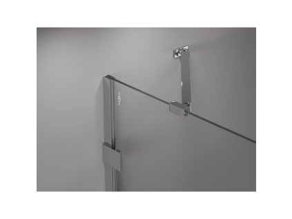 MEXEN/S - Lunar vanová zástěna 2-křídlová pravá 110 x 150, transparent, chrom 897-110-100-01-00-P