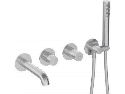 DEANTE - Silia Hexa podomítková vanová baterie, nerez, 4-dílná BHS_F18P