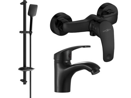 MEXEN/S - Fabia DB62  SET umyvadlová baterie + sprchová s příslušenstvím, černá 746504DB62-70