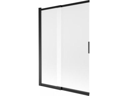MEXEN - Fox 2-křídlá posuvná vanová zástěna 120 x 150, dekor, černá 891-120-002-70-30