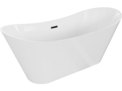 MEXEN/S - Celia vana volně stojící 170 x 75, bílá, sifon a přepad černá 52331707500-70