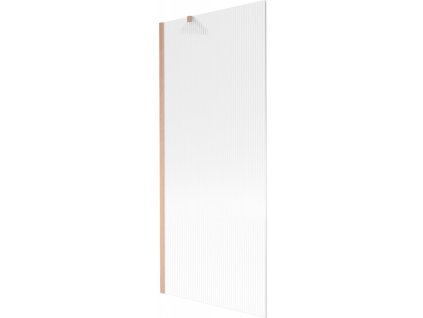 MEXEN/S - Next vanová zástěna FIX 80 x 150, proužky, měď kartáčovaná 895-080-000-00-09-65