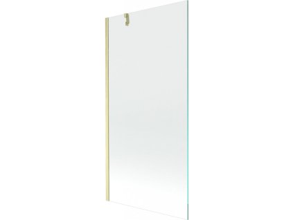 MEXEN/S - Next vanová zástěna FIX 90 x 150, transparent, zlatá kartáčovaná 895-090-000-00-00-55