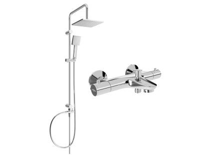 MEXEN/S - Tord sprchový sloup včetně vanové termostatické baterie Nox, chrom 77350200-00