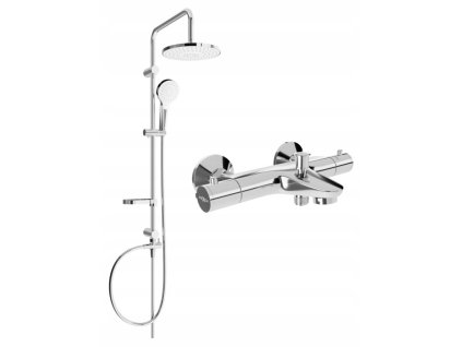 MEXEN/S - Erik sprchový sloup včetně vanové termostatické baterie Nox, chrom 77350205-00