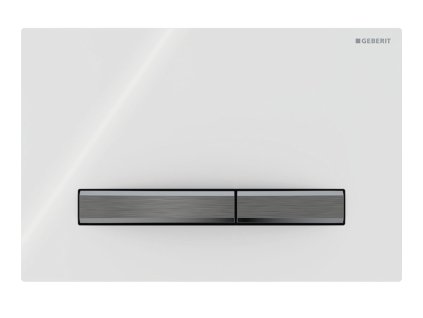 GEBERIT SIGMA50 Dual flush ovládacie tlačítko, biely/čierny chrom