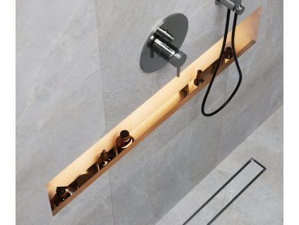 NIX nerezový sprchový výklenok, 100cm