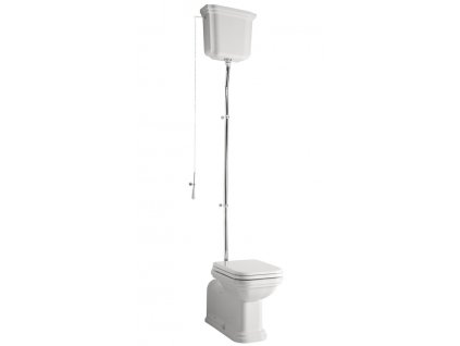 WALDORF WC misa s nádržkou, spodný/zadný odpad, biela-chróm