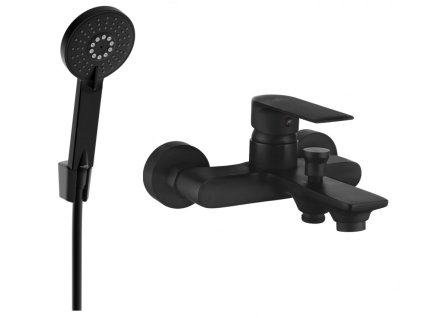 MEXEN/S - R40 Royo vanová baterie se sprchou set, černá 7223R40-70