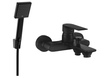 MEXEN/S - R45 Royo vanová baterie se sprchou set, černá 7223R45-70
