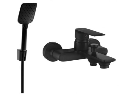 MEXEN/S - R62 Royo vanová baterie se sprchou set, černá 7223R62-70