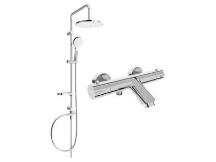 MEXEN/S - Erik sprchový sloup včetně vanové termostatické baterie Kai, chrom 77300205-00