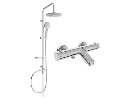 MEXEN/S - Carl sprchový sloup včetně vanové termostatické baterie Kai, chrom 77300240-00