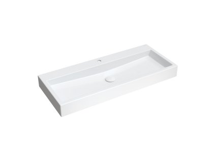 OMNIRES - THASOS M+ umyvadlo na desku/ závěstné, 100 x 42 cm bílá lesk /BP/ THASOS1000BP