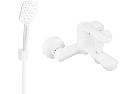 MEXEN/S - Saber R62 vanová baterie se sprchou set, bílá 7213R62-20