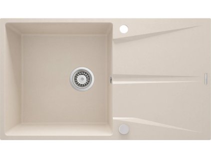 DEANTE - Corio béžový Granitový dřez, 1-miska s odkapávačem ZRC_511A
