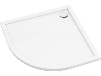 DEANTE - Prizma bílá Akrylová sprchová vanička, půlkulatá, 90 cm KTJ_093B