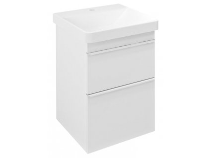 SITIA umývadlová skrinka 46,4x70x44,2cm, 2x zásuvka, biela matná