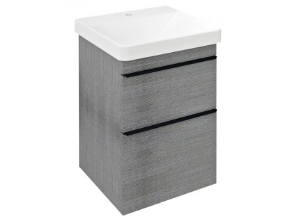 SITIA umývadlová skrinka 46,4x70x44,2cm, 2x zásuvka, dub strieborný