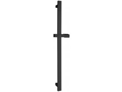 Sprchová tyč, posuvný držiak, štvorcový, 680mm, ABS/čierná mat