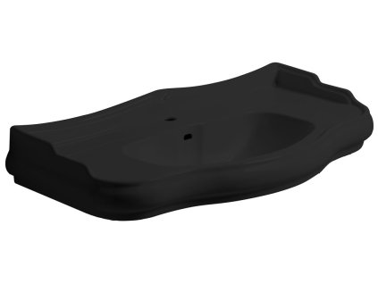 RETRO keramické umývadlo 100x54,5cm, čierna mat