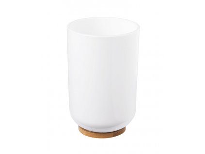 SNOW pohár na postavenie, biela/bambus