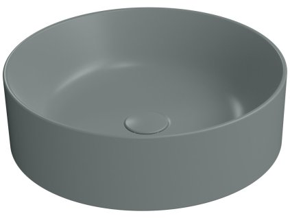 KUBE X keramické umývadlo na dosku, priemer 45cm, agave mat