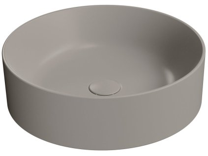 KUBE X keramické umývadlo na dosku, priemer 45cm, tortora mat
