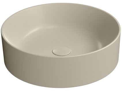 KUBE X keramické umývadlo na dosku, priemer 45cm, creta mat