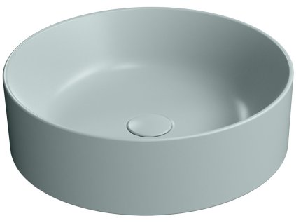 KUBE X keramické umývadlo na dosku, priemer 45cm, ghiaccio mat