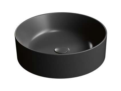 KUBE X keramické umývadlo na dosku, priemer 45cm, čierna mat