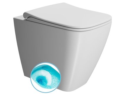 NUBES WC misa stojaca, Swirlflush, 35x52cm, spodný/zadný odpad, biela dual-mat