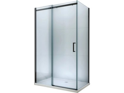 MEXEN/S - OMEGA sprchový kout 150x90, transparent, černá 825-150-090-70-00