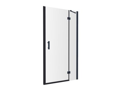 OMNIRES - MANHATTAN sprchové dveře pro boční stěnu, 120 cm černá mat / transparent /BLMTR/ ADC12X-ABLTR