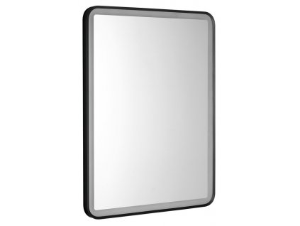 SWIDA zrkadlo s LED osvetlením 60x80cm, dotykový senzor, stmievateľné, čierna mat