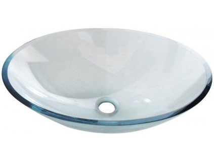 PURE sklenené umývadlo na dosku 52x37,5 cm, číre sklo