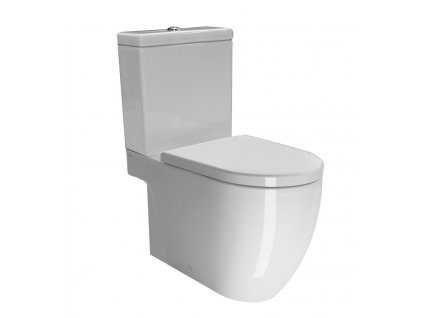 PURA WC kombi, spodný/zadný odpad, biela ExtraGlaze