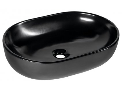 CALEO keramické umývadlo na dosku 60x42 cm, čierna mat