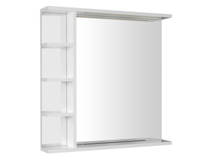 KORIN STRIP zrkadlo s LED osvetlením a poličkami 70x70x12cm