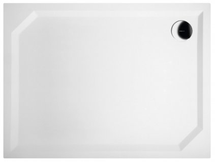 SARA sprchová vanička z liateho mramoru, obdĺžnik 100x75cm, hladká