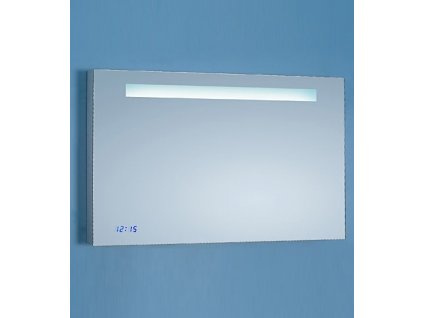 Zrkadlo s osvetlením a hodinami 800x650x44mm