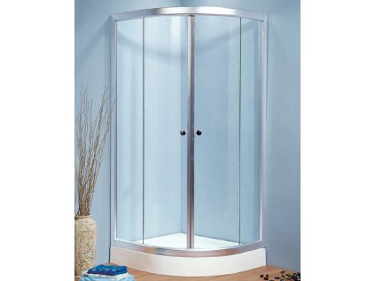 Sprchovací kút 80x90cm GLASS EDITION čtrrtkruh ATYP + vanička
