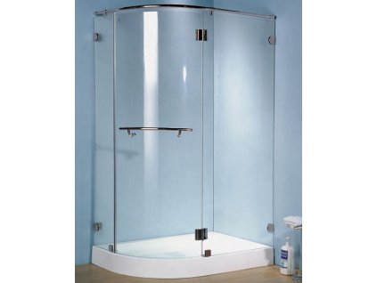 Sprchovací kút 80x120cm GLASS EDITION štvrťkruh ATYP + vanička
