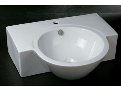 Guľaté umývadlo s odkladacou plochou GLADIATOR (bss7510)