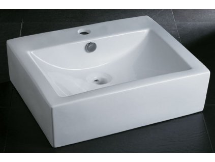 Keramické umývadlo s bielou glazúrou. Rozmer: 520x420x150mm (bss9