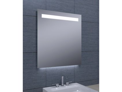 Zrkadlo s horným LED osvetlením 600x650 mm, spodné podsvietenie (bssMFC65-60)